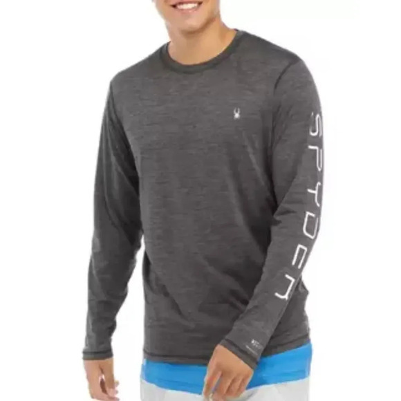 Spyder Other - Spyder Swim Long Sleeve Rash Guard Athletic T-Shirt Gray size Small 30+ UPF